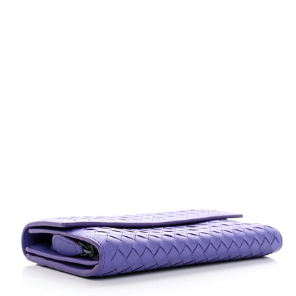 Bottega Veneta Nappa Intrecciato Continental Flap Wallet Lavender 4 of 7