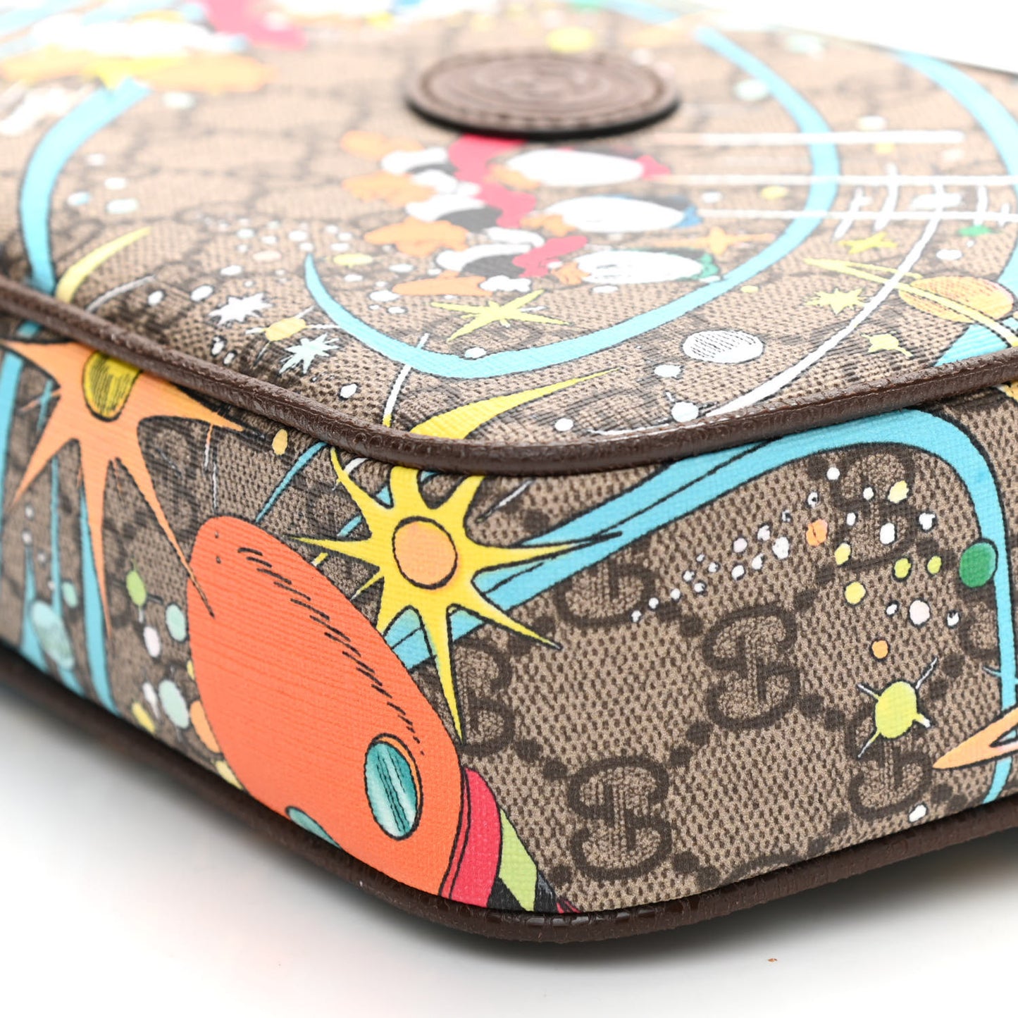 X DISNEY GG Supreme Monogram Donald Duck Small Interlocking G Belt Bag 90 36 Beige Multicolor New Acero