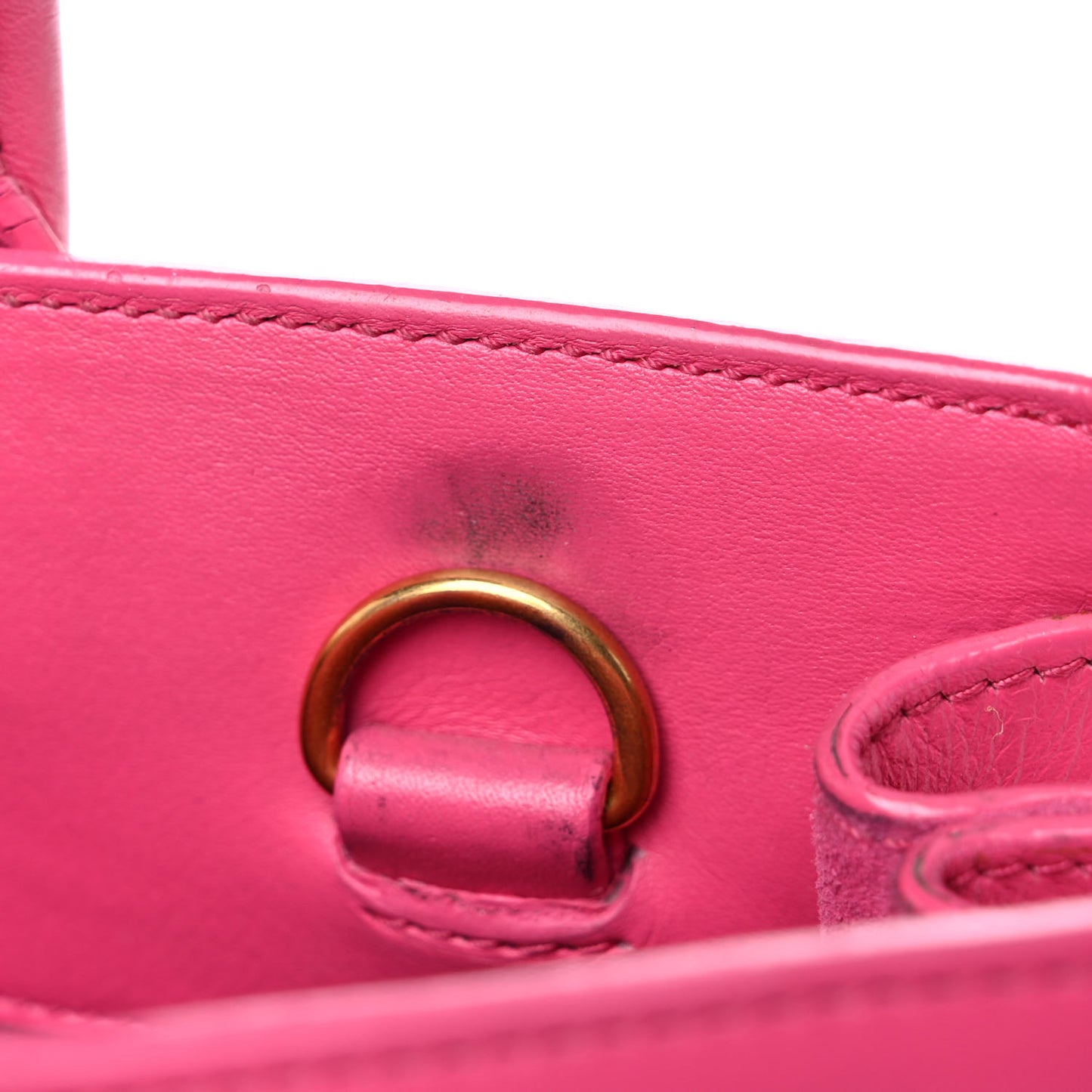 Calfskin Nano Sac De Jour Lipstick Fuchsia