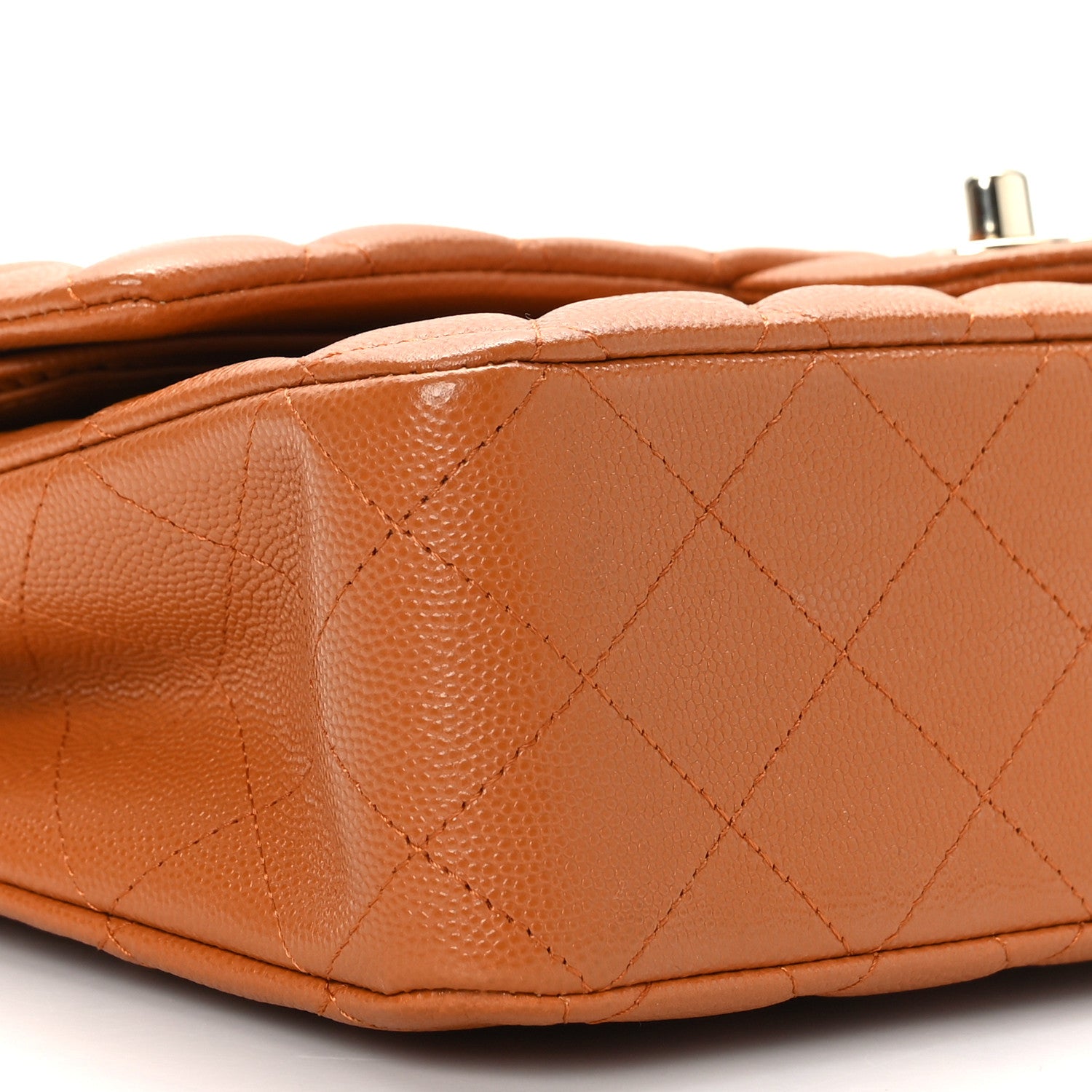 Chanel Caviar Quilted Medium Double Flap Light Brown 8 of 9