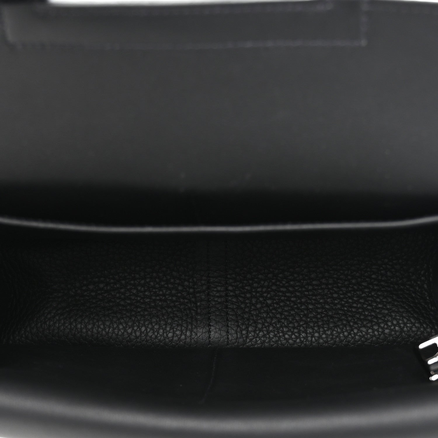Hermes Taurillon Clemence Halzan 25 Black 5 of 11