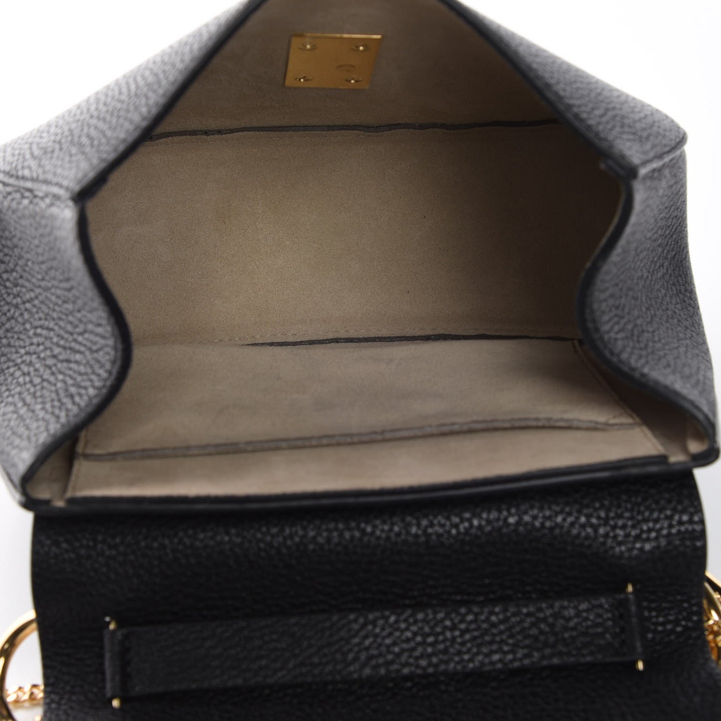 Grained Lambskin Drew Shoulder Bag Black