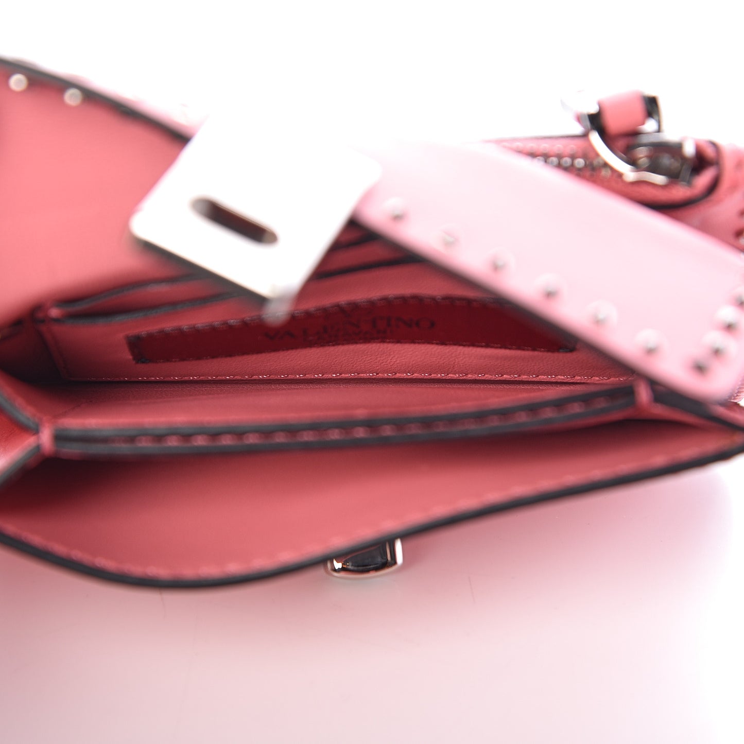 Calfskin Mini Rockstud Cabana Crossbody Bag Paradise Rose