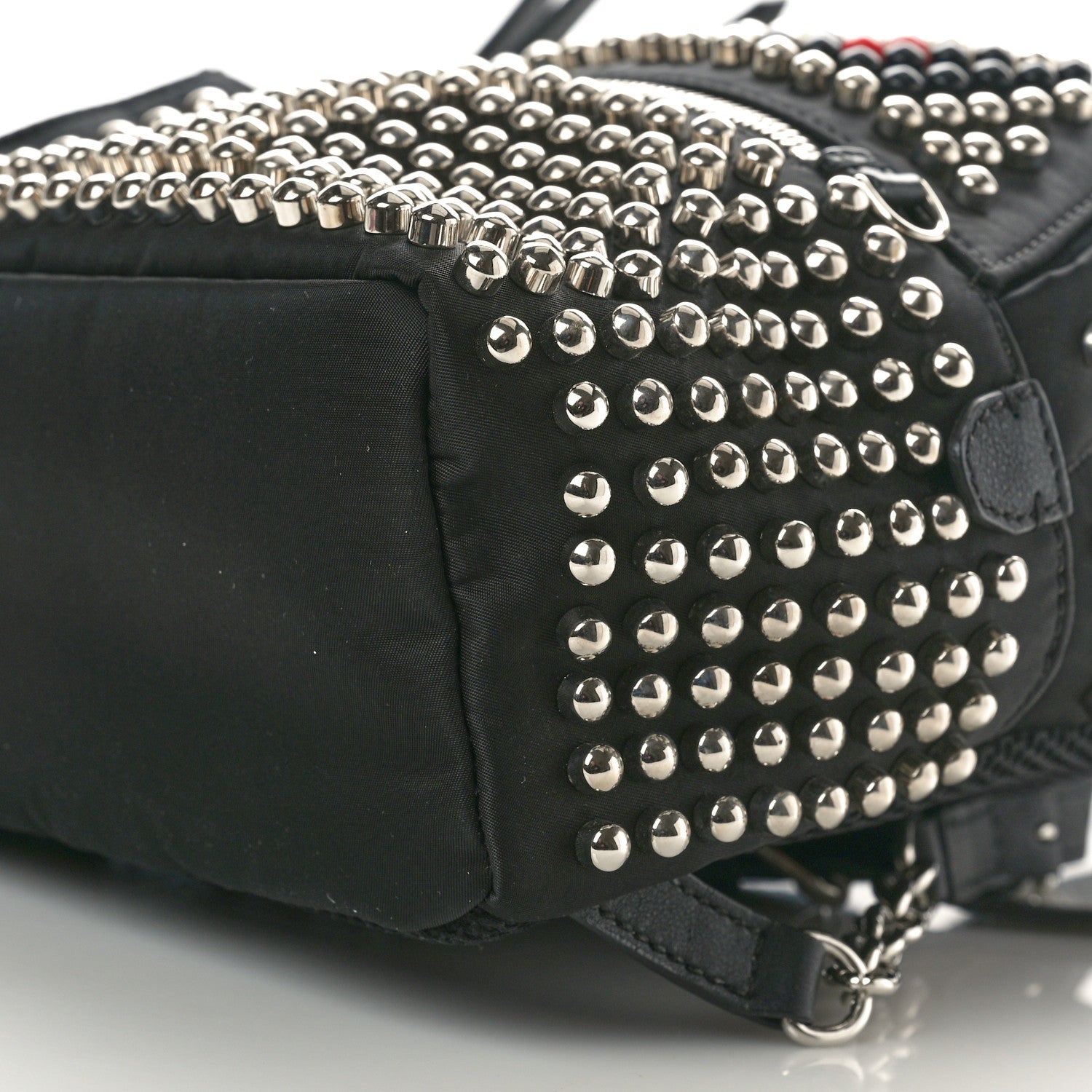 Fendi Nylon Vitello Dolce Studded Monster Mini Backpack Black 10 of 10