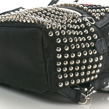Fendi Nylon Vitello Dolce Studded Monster Mini Backpack Black 10 of 10