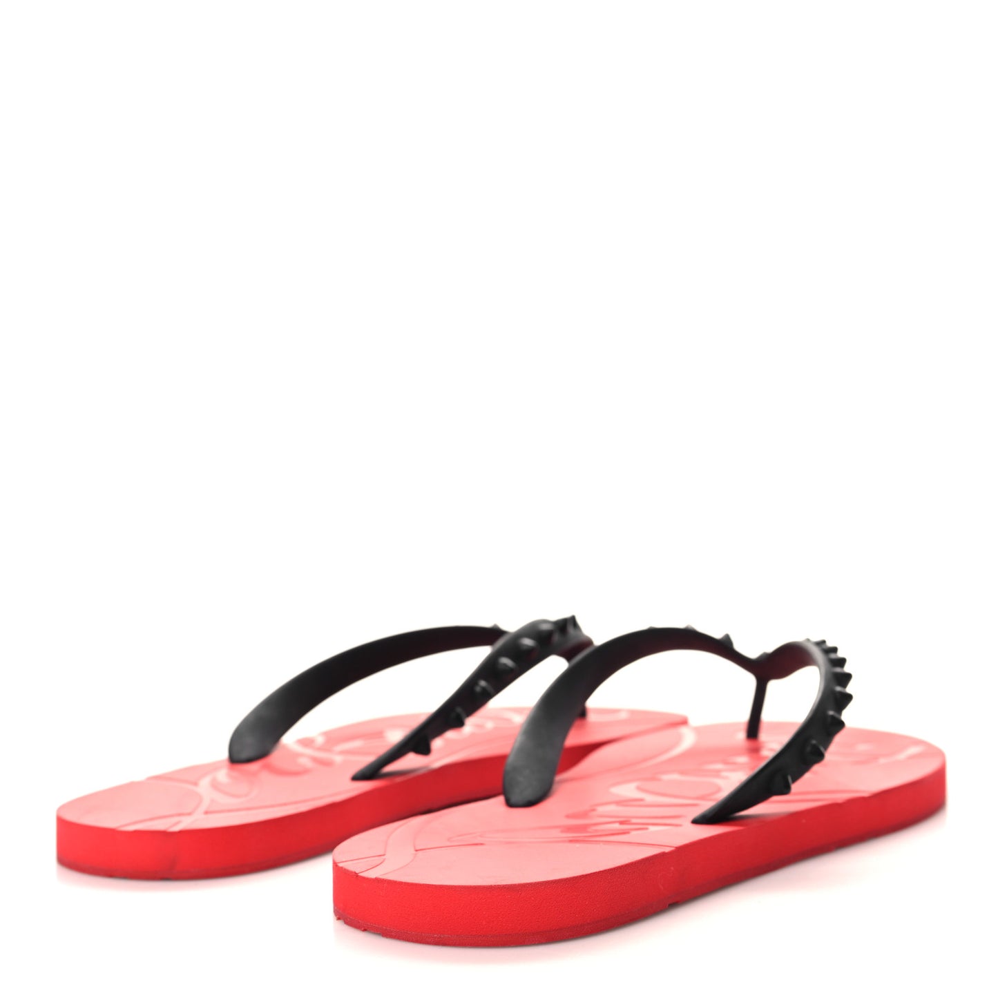 Rubber Spike Loubi Donna Flip Flop 40 Black