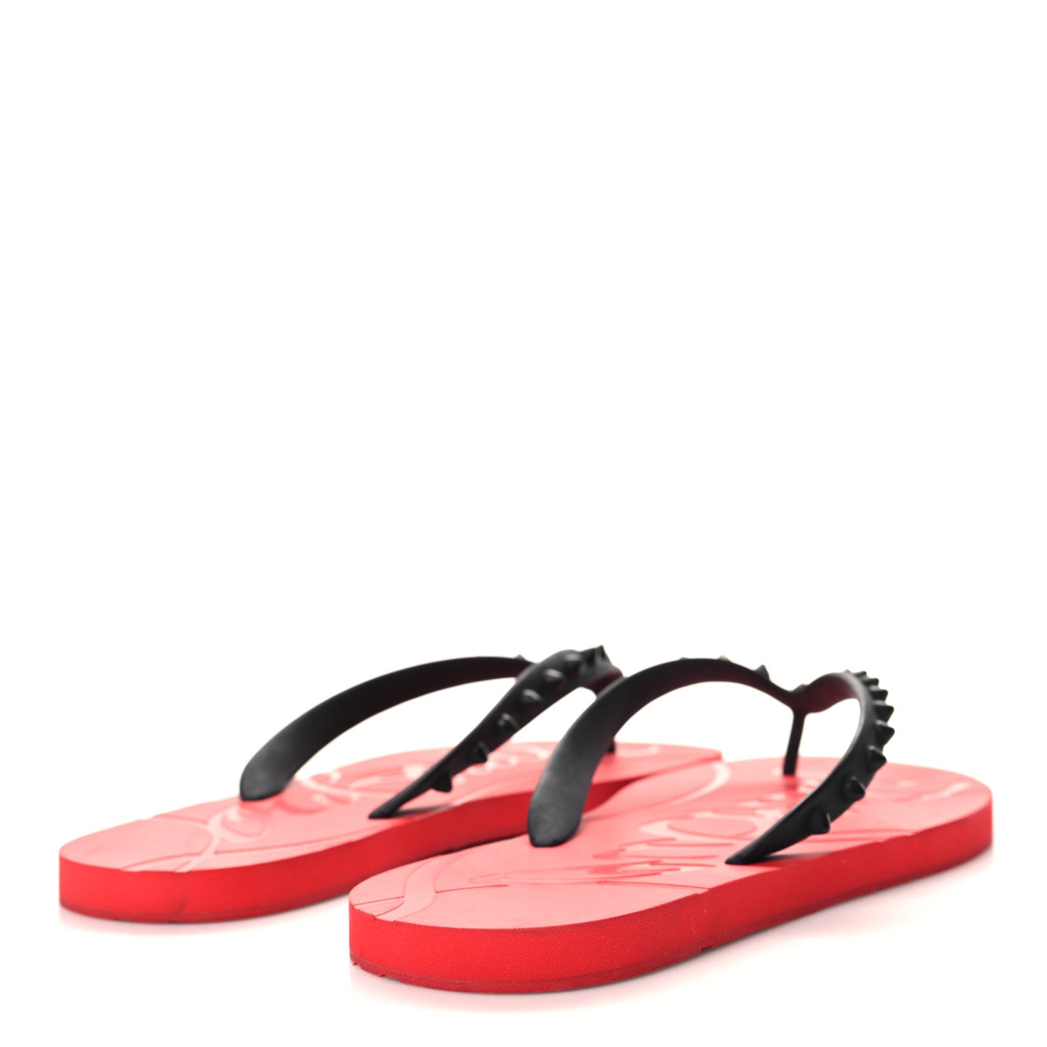 Christian Louboutin Rubber Spike Loubi Donna Flip Flop 40 Black 4 of 6