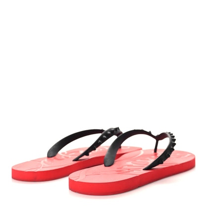 Christian Louboutin Rubber Spike Loubi Donna Flip Flop 40 Black 4 of 6