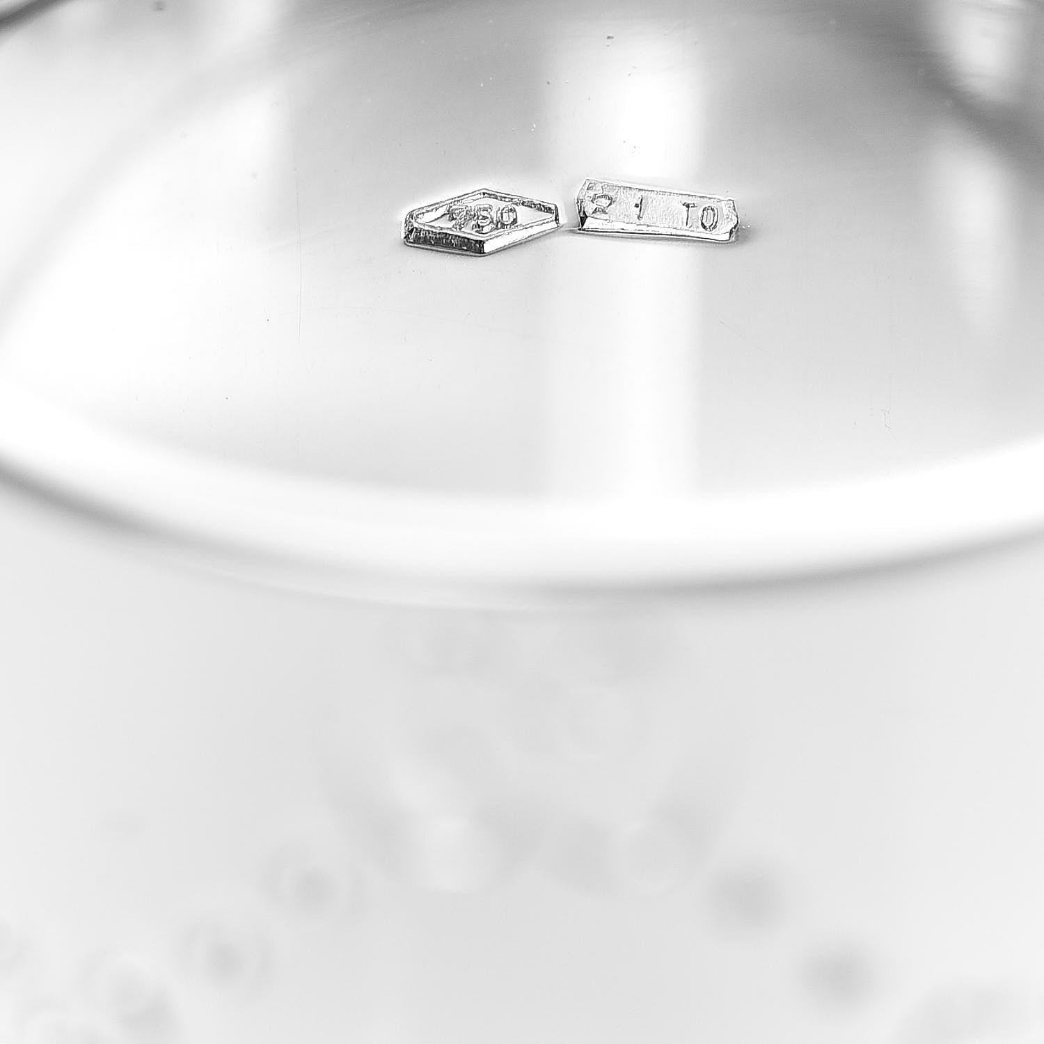 Gucci 18K White Gold 9mm Icon Band Ring 50 5.5 4 of 5