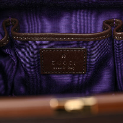 Gucci Suede GG Monogram Mini Virgo Tote Brown 6 of 10