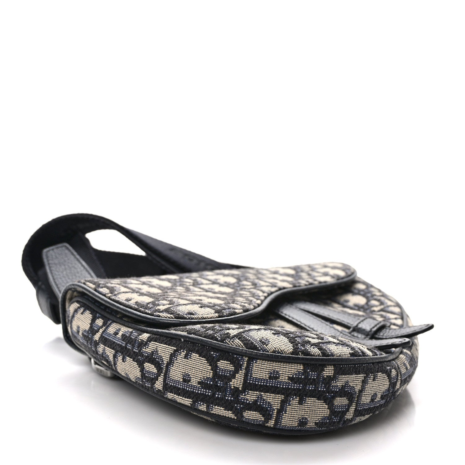 Christian Dior Oblique Mens Mini Saddle Bag Blue 4 of 9