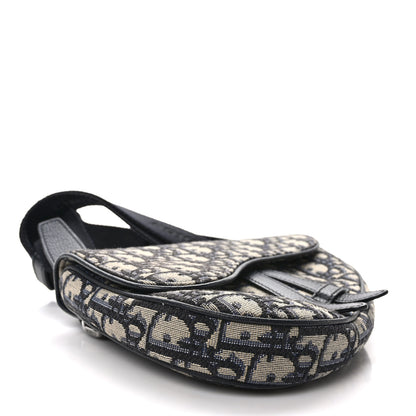 Christian Dior Oblique Mens Mini Saddle Bag Blue 4 of 9