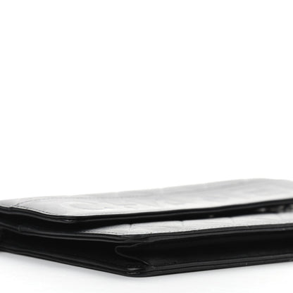 Chanel Lambskin Embossed Lax Wallet On Chain WOC Black 9 of 11