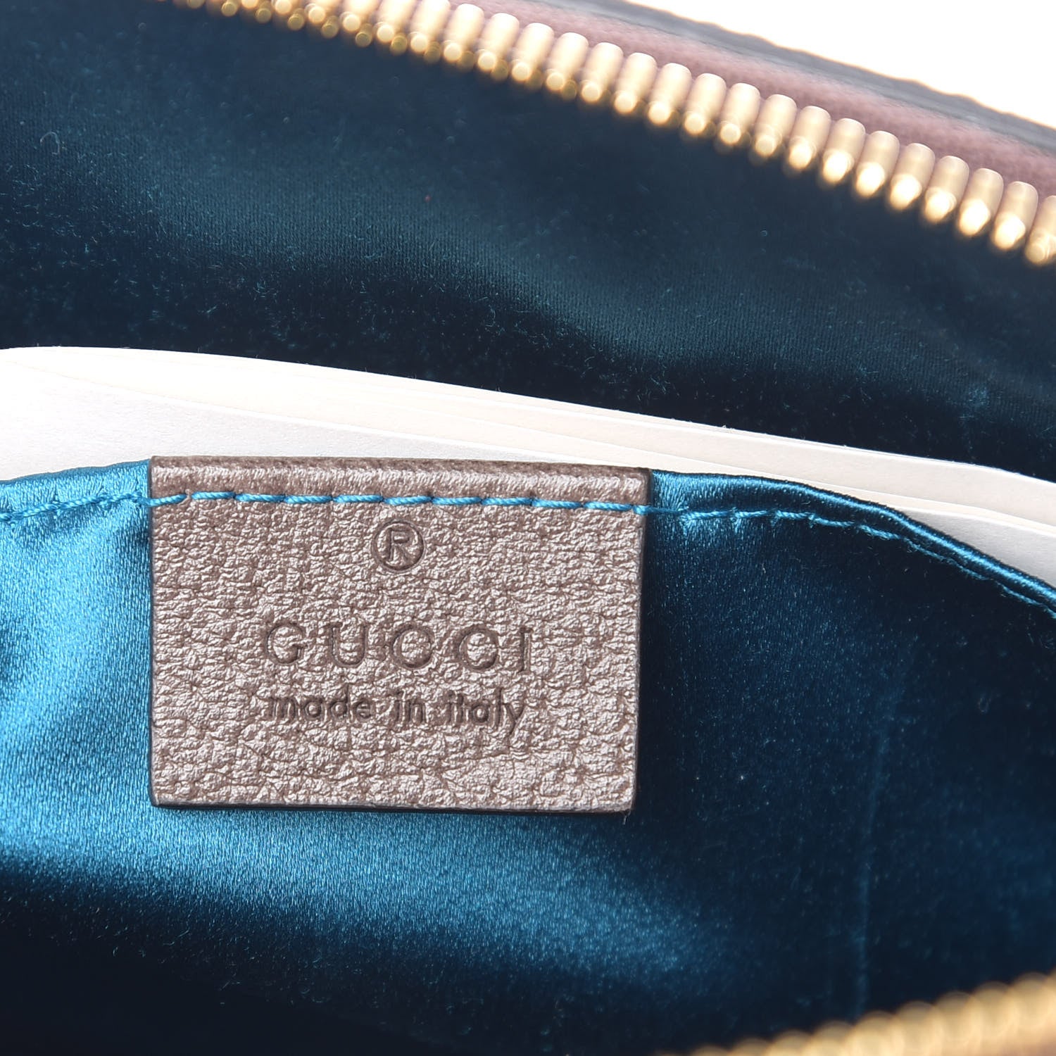 Gucci GG Supreme Monogram Textured Dollar Calfskin Web Small Ophidia Dome Shoulder Bag Beige Ebony New Acero 7 of 9