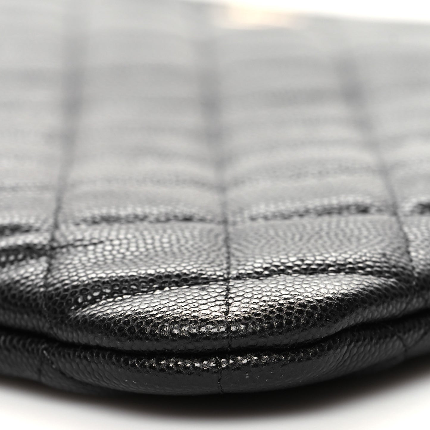 Caviar Quilted Large Cosmetic Case Black