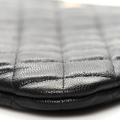 Chanel Caviar Quilted Large Cosmetic Case Black 10 of 11