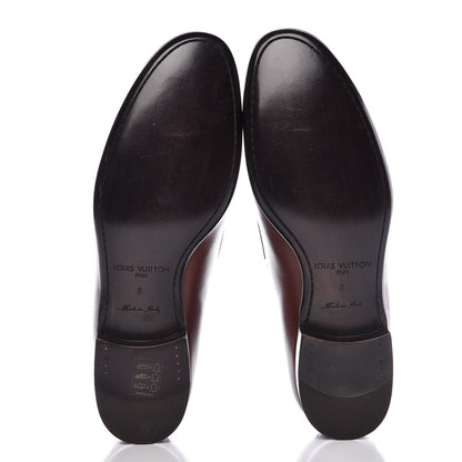 Louis Vuitton Calfskin Mens Santiago Loafers 8 Brown 5 of 10