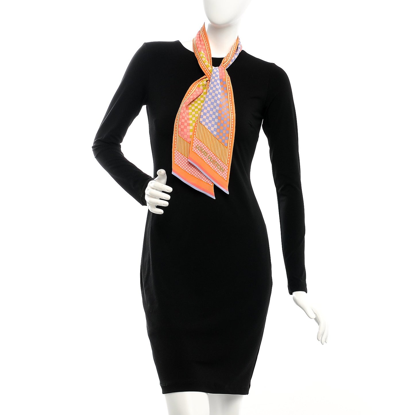 Silk Damier Aquarelle Bandeau Orange