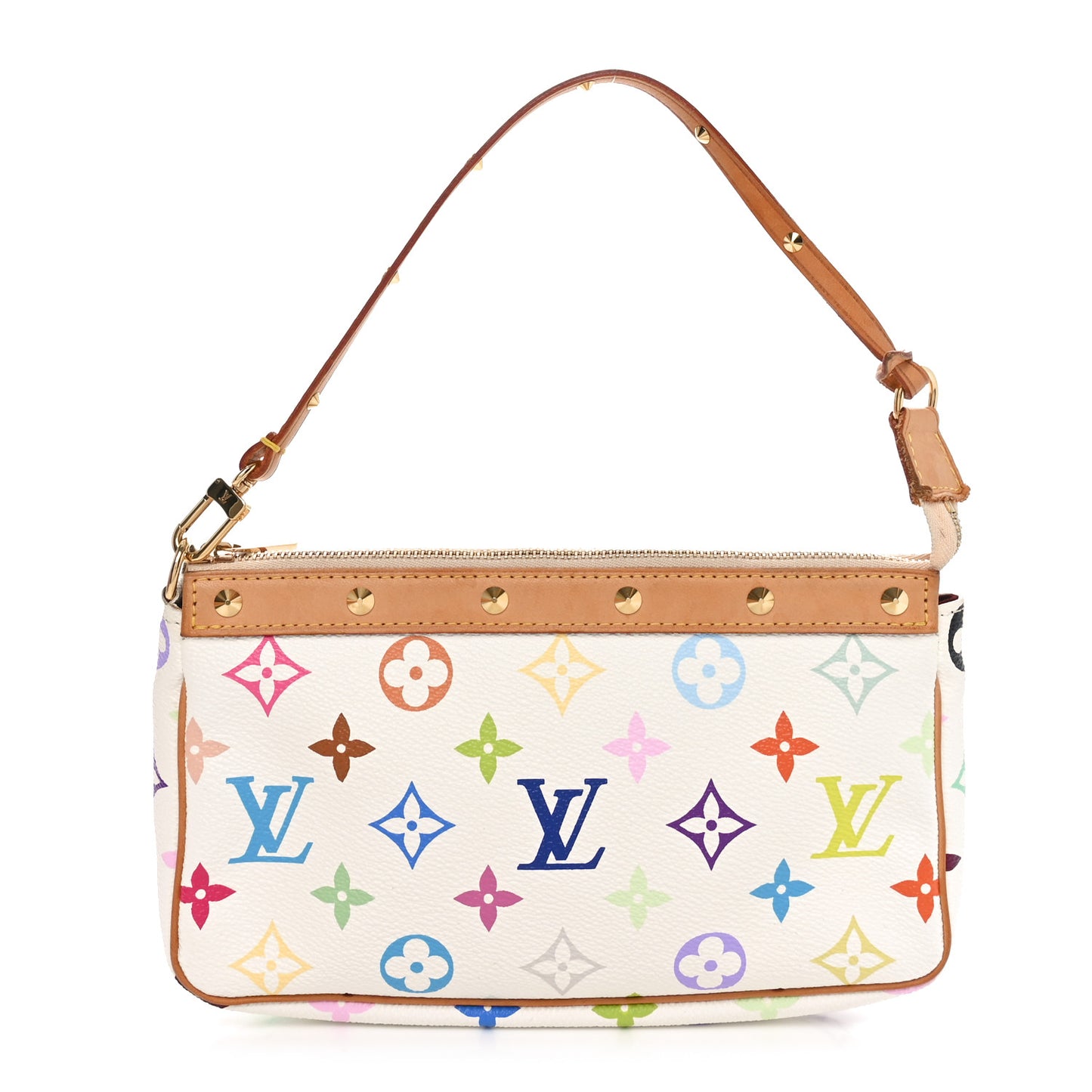 Monogram Multicolor Pochette Accessories White
