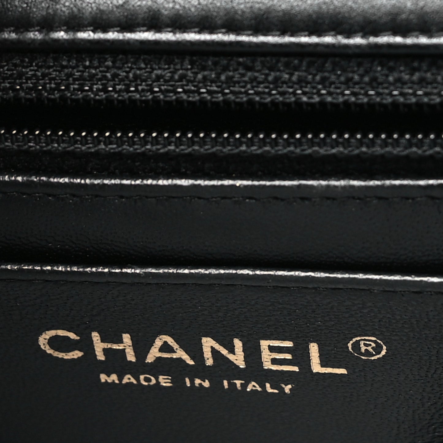 Lambskin Quilted Mini Square Flap Black