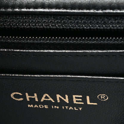 Chanel Lambskin Quilted Mini Square Flap Black 7 of 11