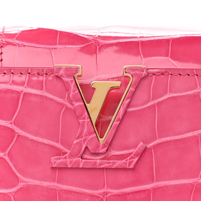 Louis Vuitton Crocodile Mini Capucines Rose Peony 7 of 11