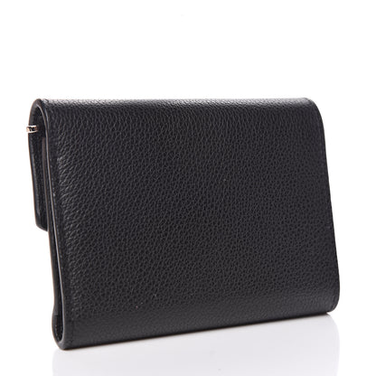 Louis Vuitton Soft Calfskin My Lockme Compact Wallet Black 3 of 7