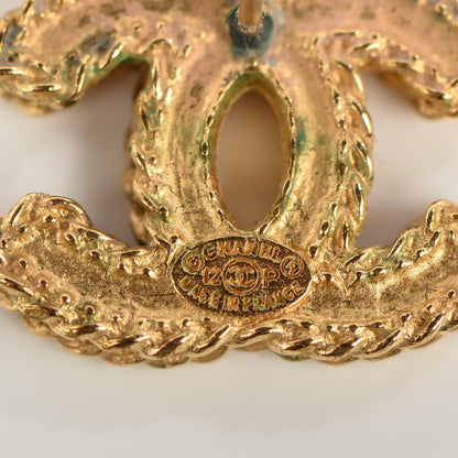 Chanel CC Earrings Gold 4 of 6