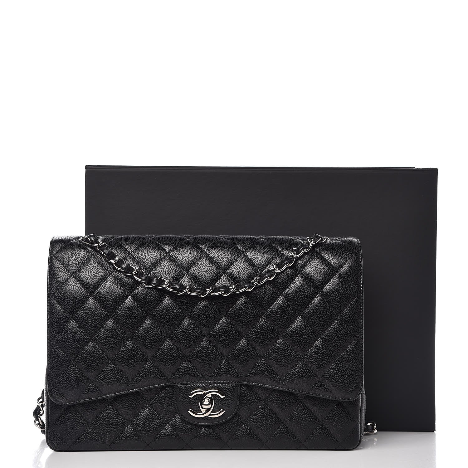 Chanel Caviar Quilted Maxi Double Flap Black 8 of 8