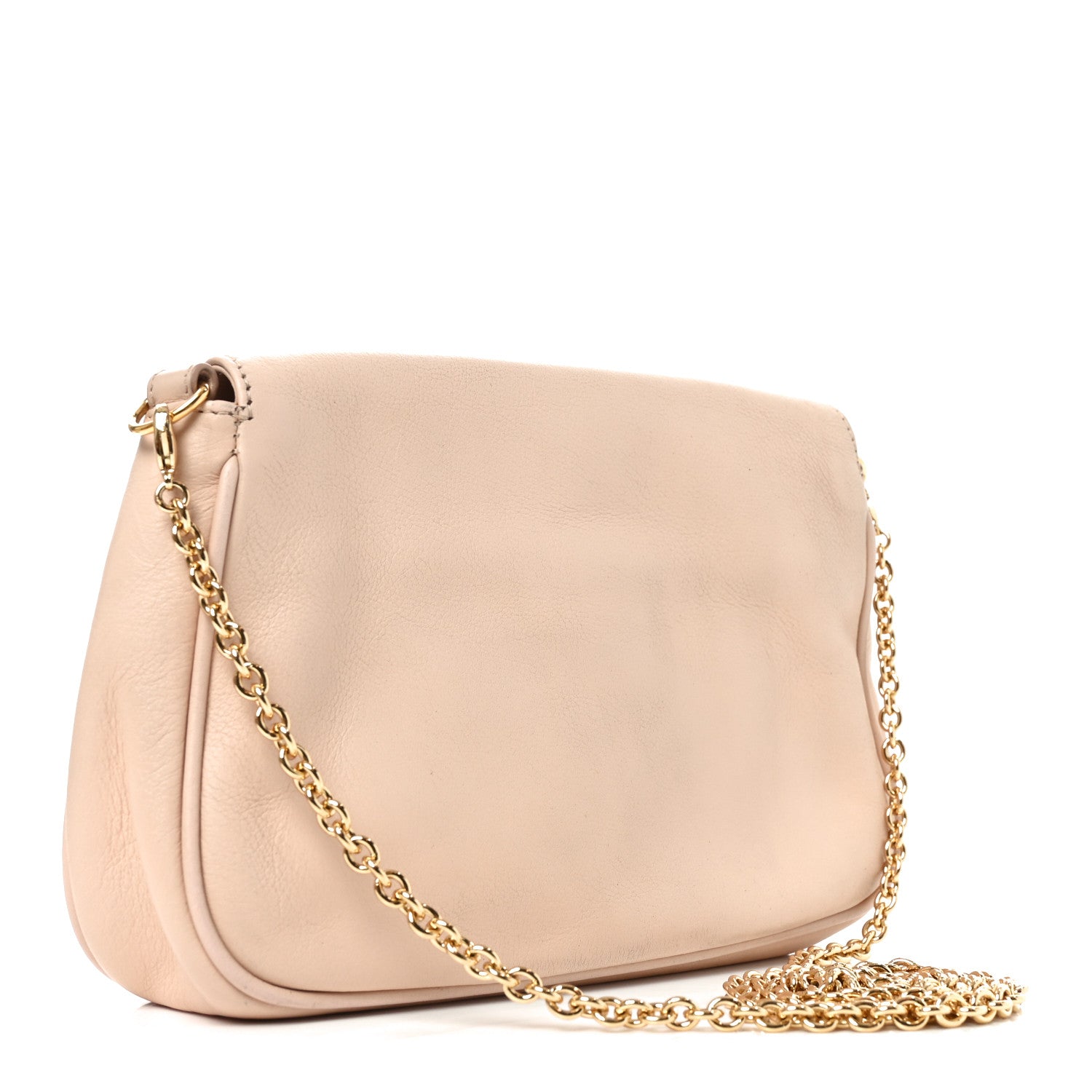 Fendi Vitello Flamingo Enamel Fendista Pouchette Crossbody Rosa Plaster 3 of 10
