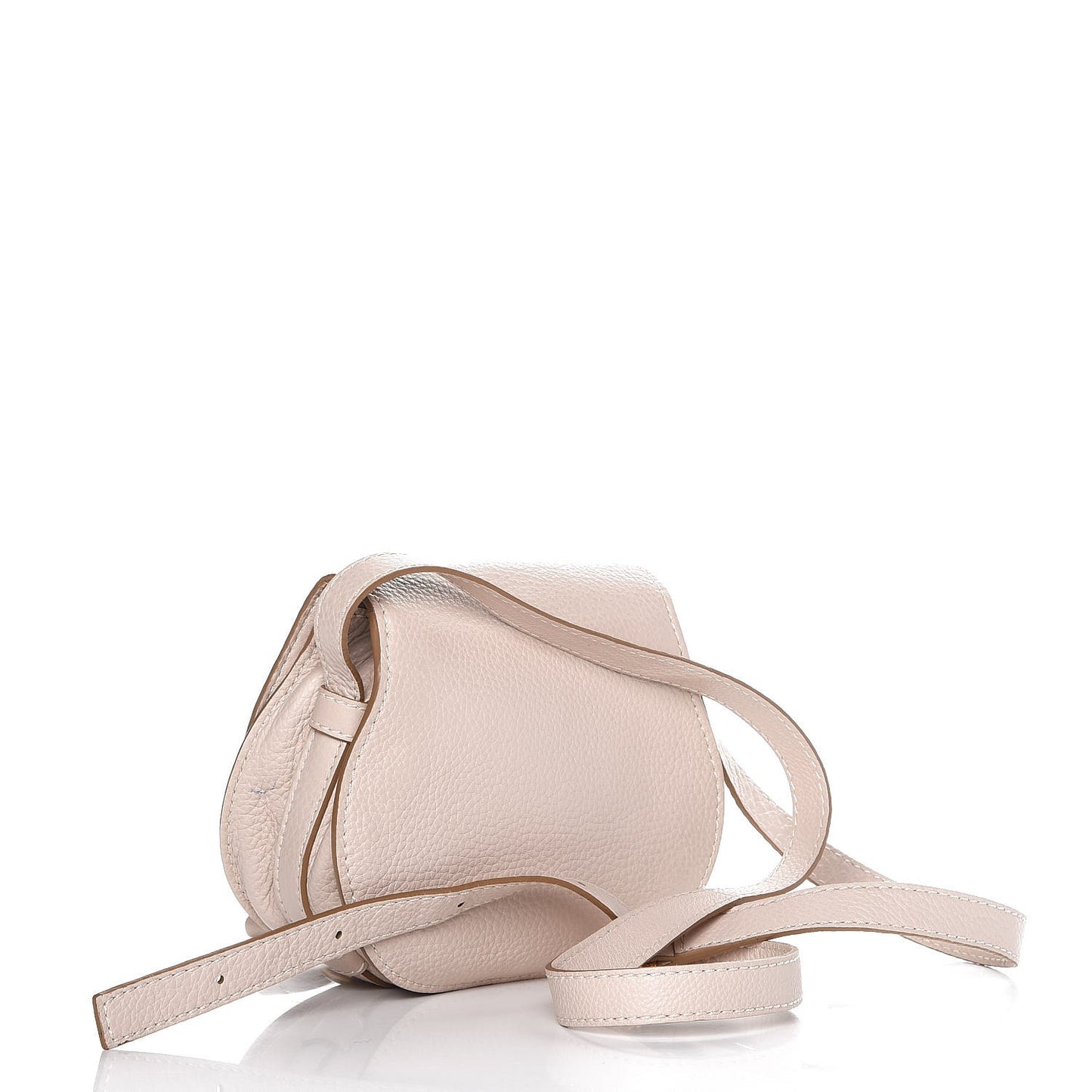 Calfskin Mini Marcie Round Crossbody Bag Abstract White