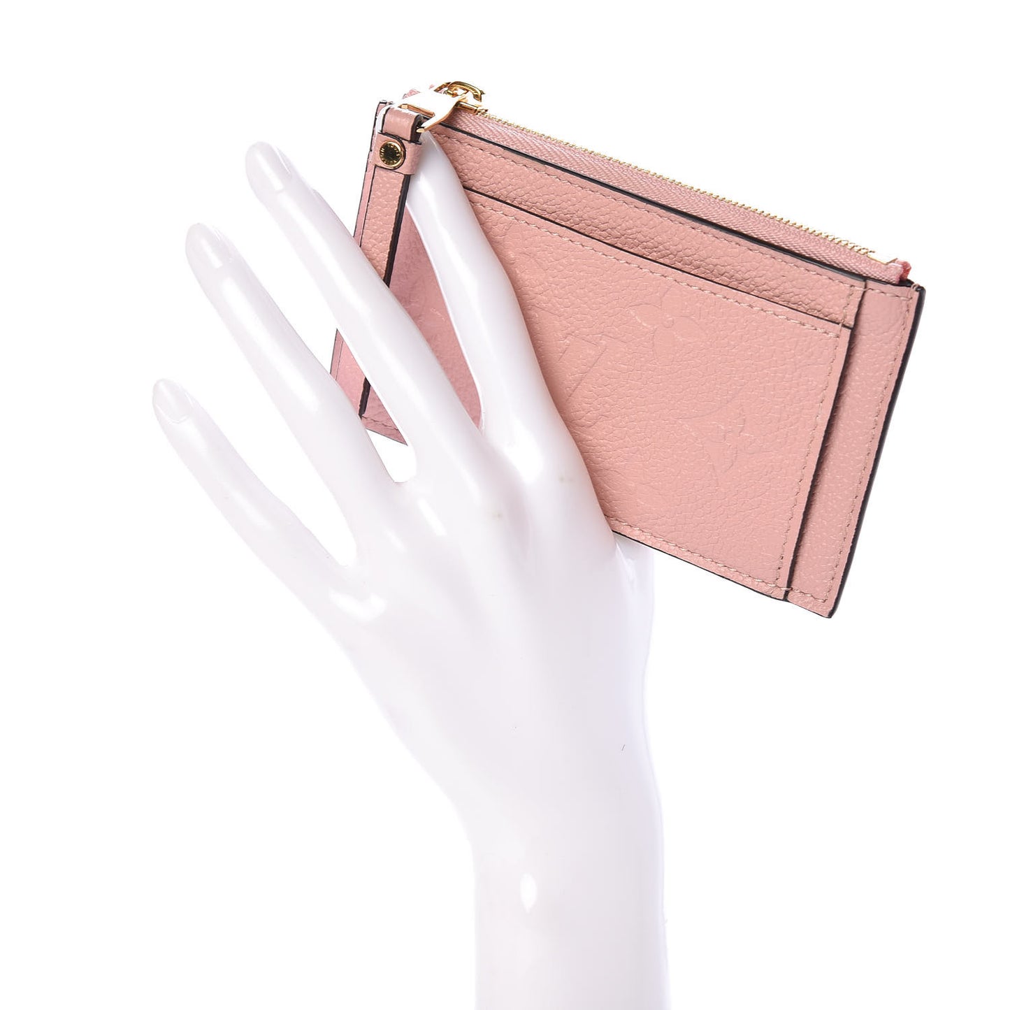 Empreinte Zipper Card Holder Rose Poudre