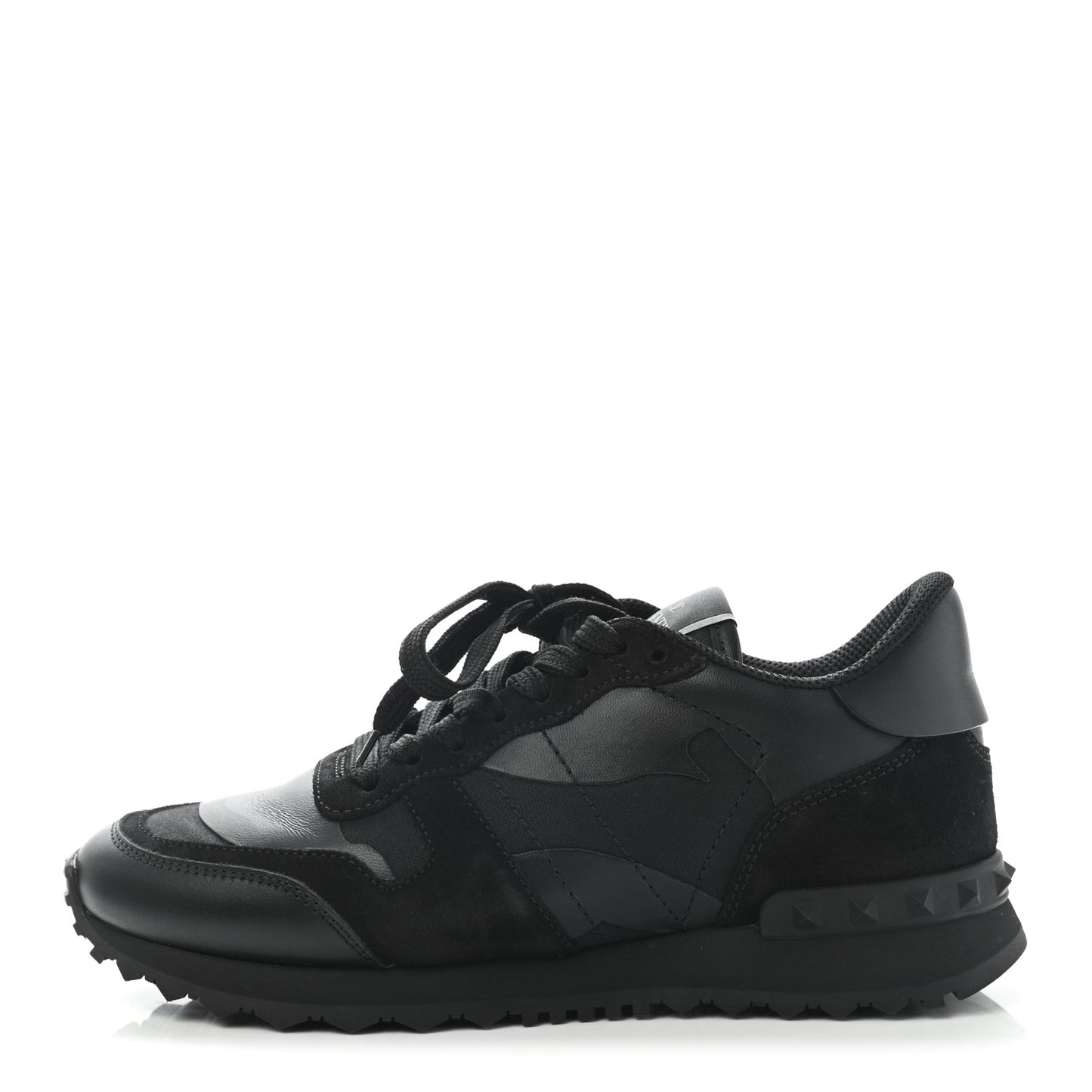 Nappa Suede Camouflage Womens Rockrunner Sneakers 37.5 Black