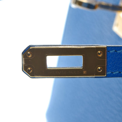Hermes Chevre Mysore Mini Kelly Sellier 20 Bleu Hydra 16 of 22