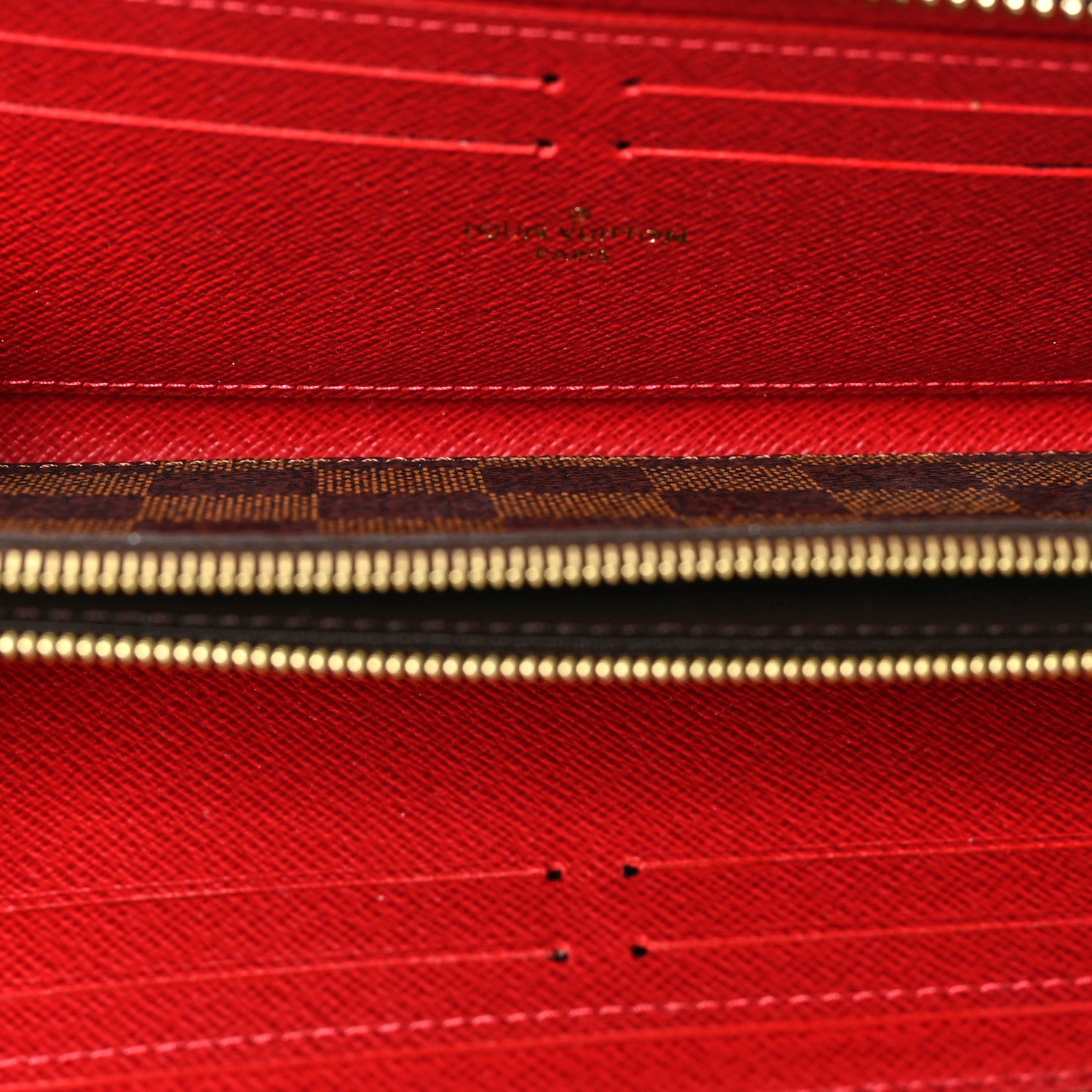 Louis Vuitton Damier Ebene Clemence Wallet Cherry 5 of 6