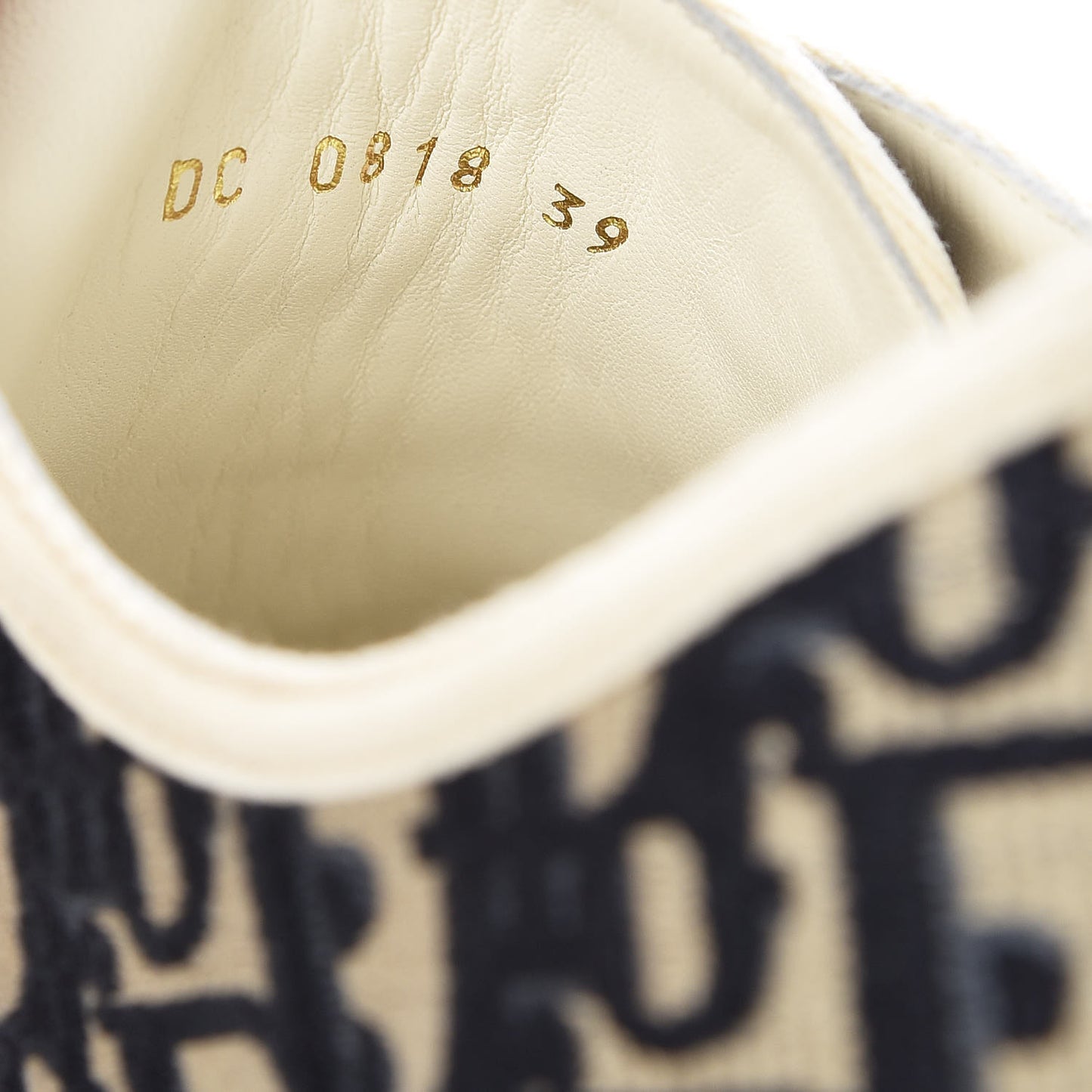 Canvas Oblique Walk'N'Dior Low Top Sneakers 39 Deep Blue