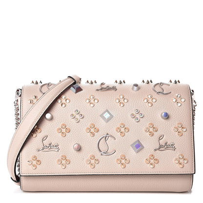 Christian Louboutin Calfskin Spikes Loubinthesky Paloma Clutch Ballerina 1 of 11