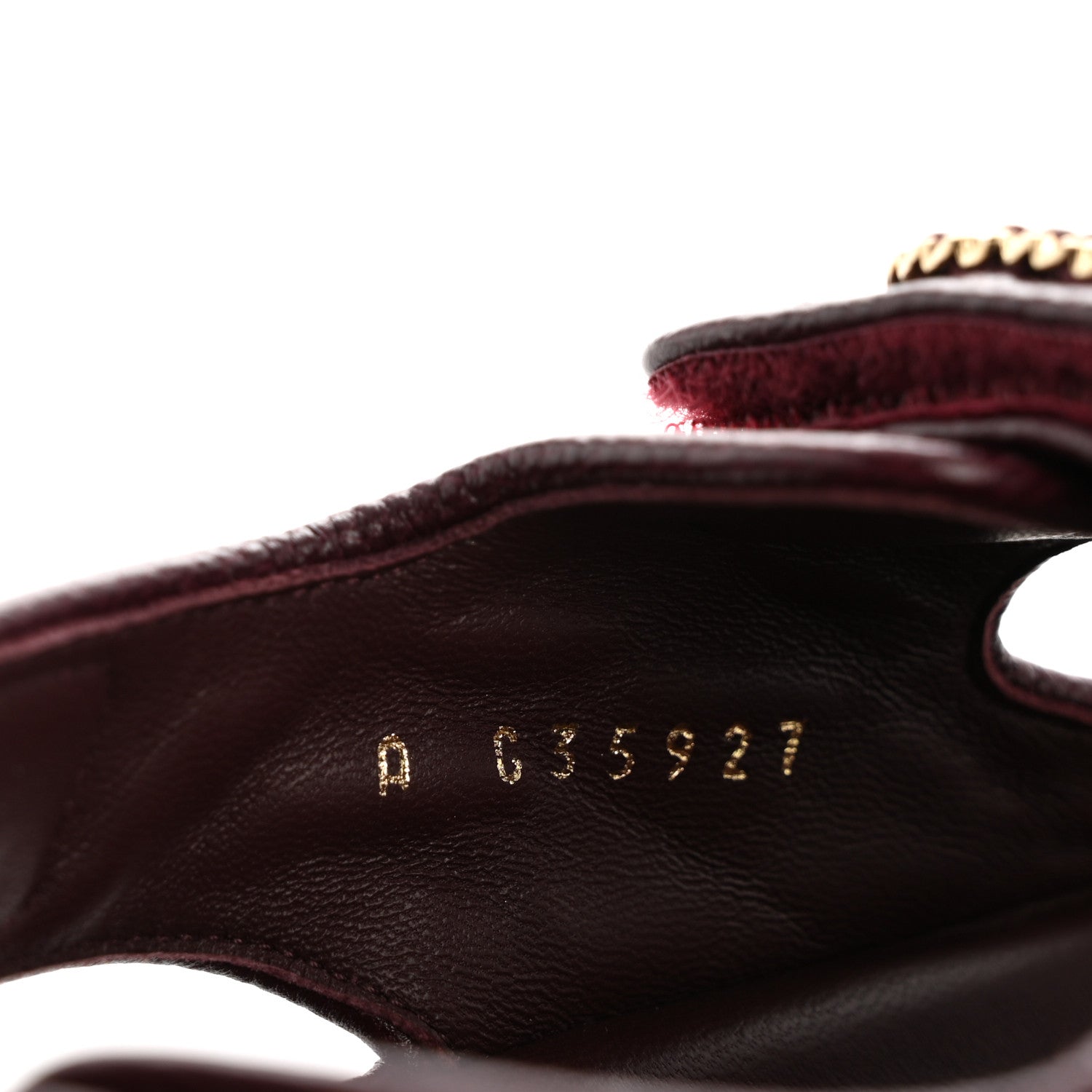 Chanel Grained Calfskin Velcro Dad Sandals 36.5 Maroon 9 of 10