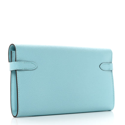 Hermes Epsom Kelly Longue Wallet Bleu Saint Cyr 3 of 9