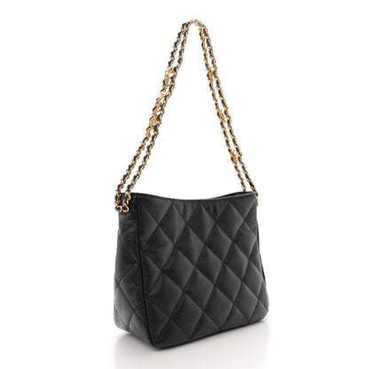 Chanel Caviar Quilted Small Pick Me Up Hobo Black 3 of 10