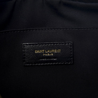 Saint Laurent Calfskin Leopard Print Monogram Lou Camera Bag Black 5 of 9