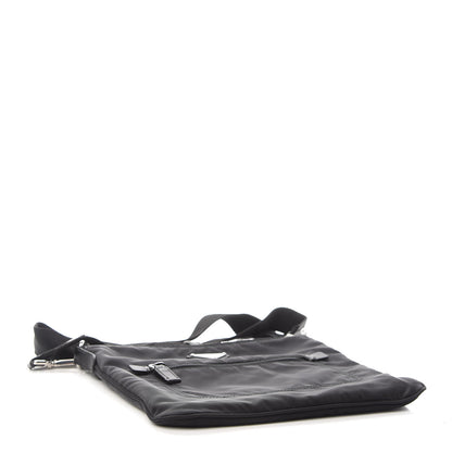 Prada Tessuto Nylon Saffiano Flat Messenger Bag Black 4 of 7