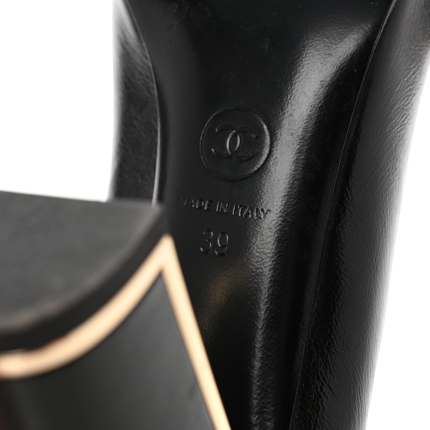 Calfskin Cap Toe CC Pumps 39 Black
