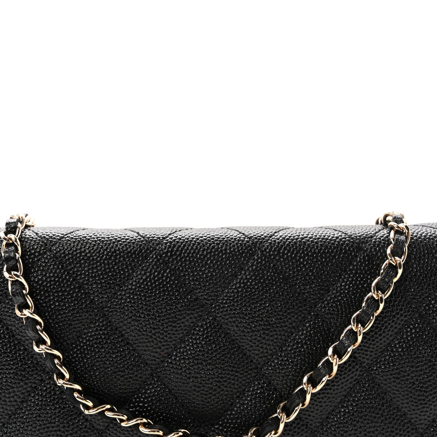 Chanel Caviar Quilted Golden Class Wallet On Chain WOC Black 9 of 12