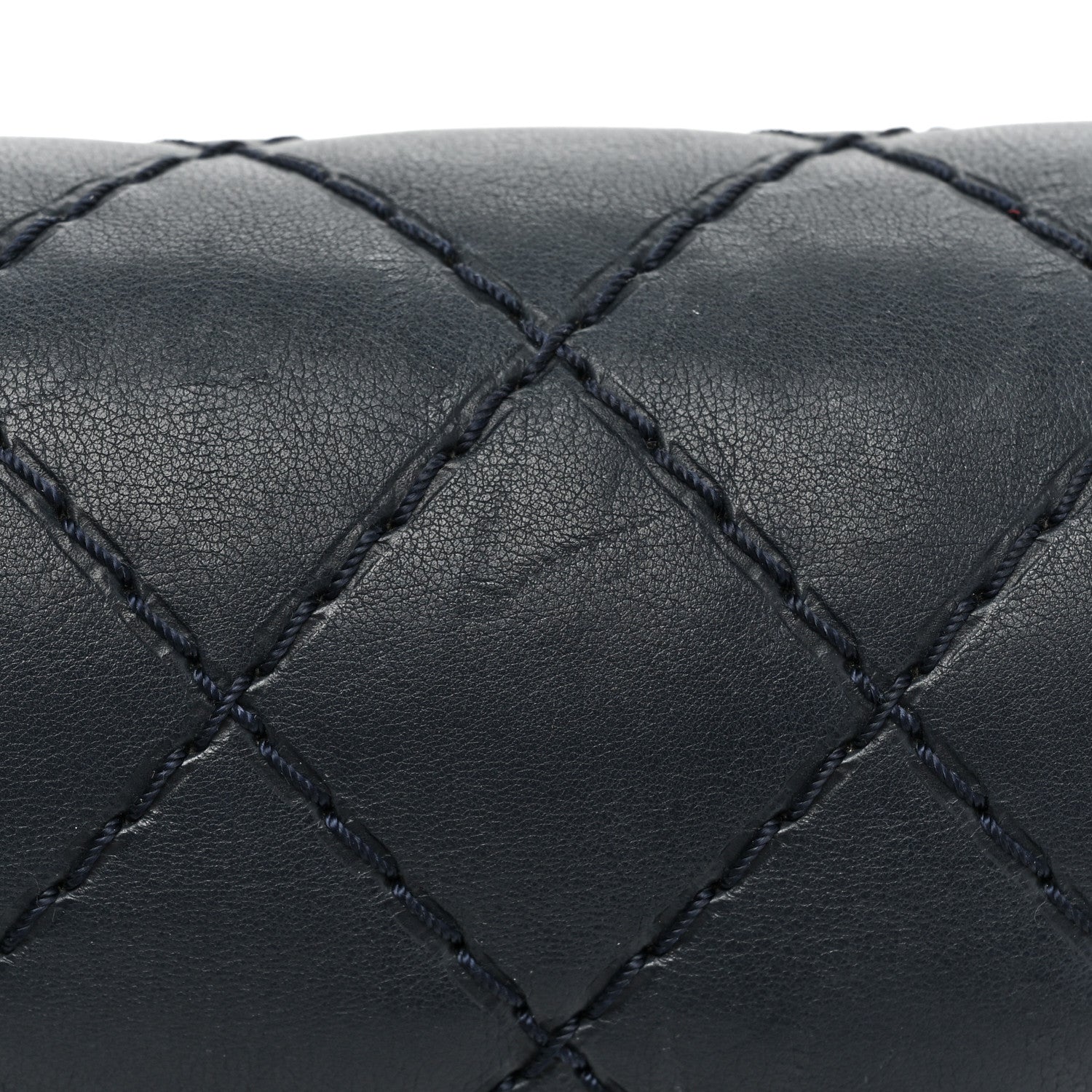 Chanel Calfskin Double Stitch Large Boy Flap Navy Blue 19 of 19