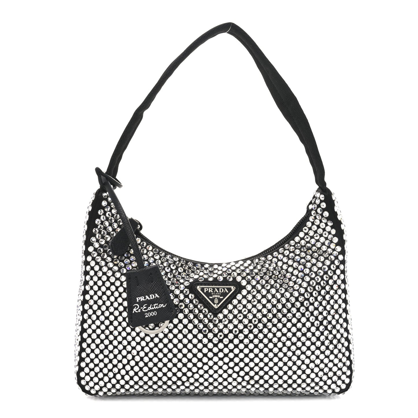 Satin Crystal Mini Re-Edition 2000 Bag Cristal