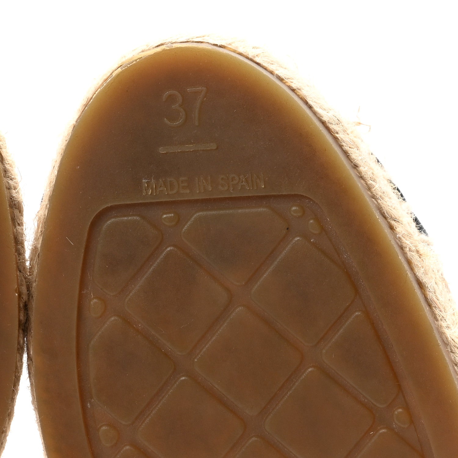 Chanel Lambskin CC Espadrilles 37 Beige Black 7 of 9
