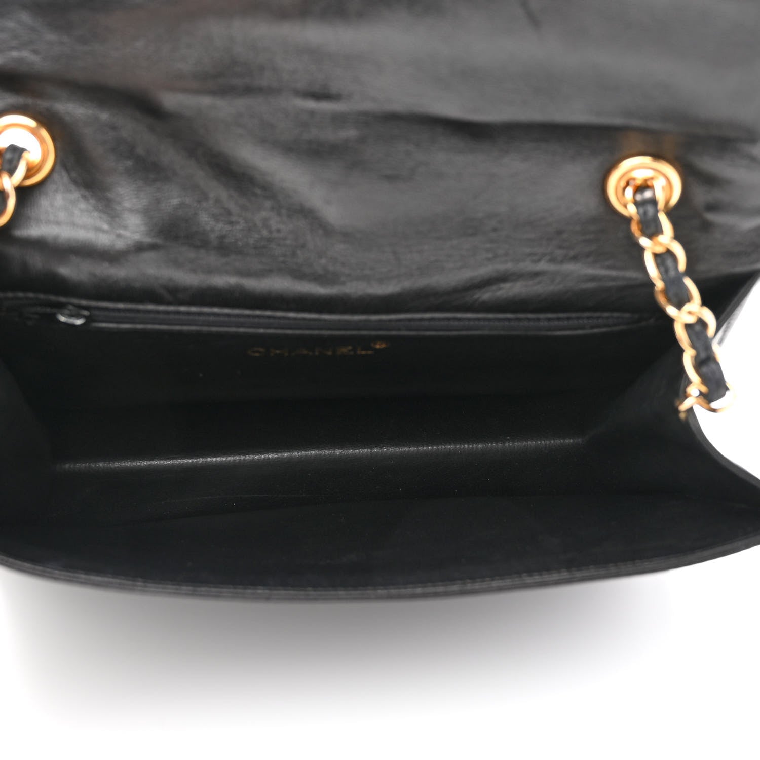 Chanel Lambskin Quilted CC Small Single Flap Black 5 of 14