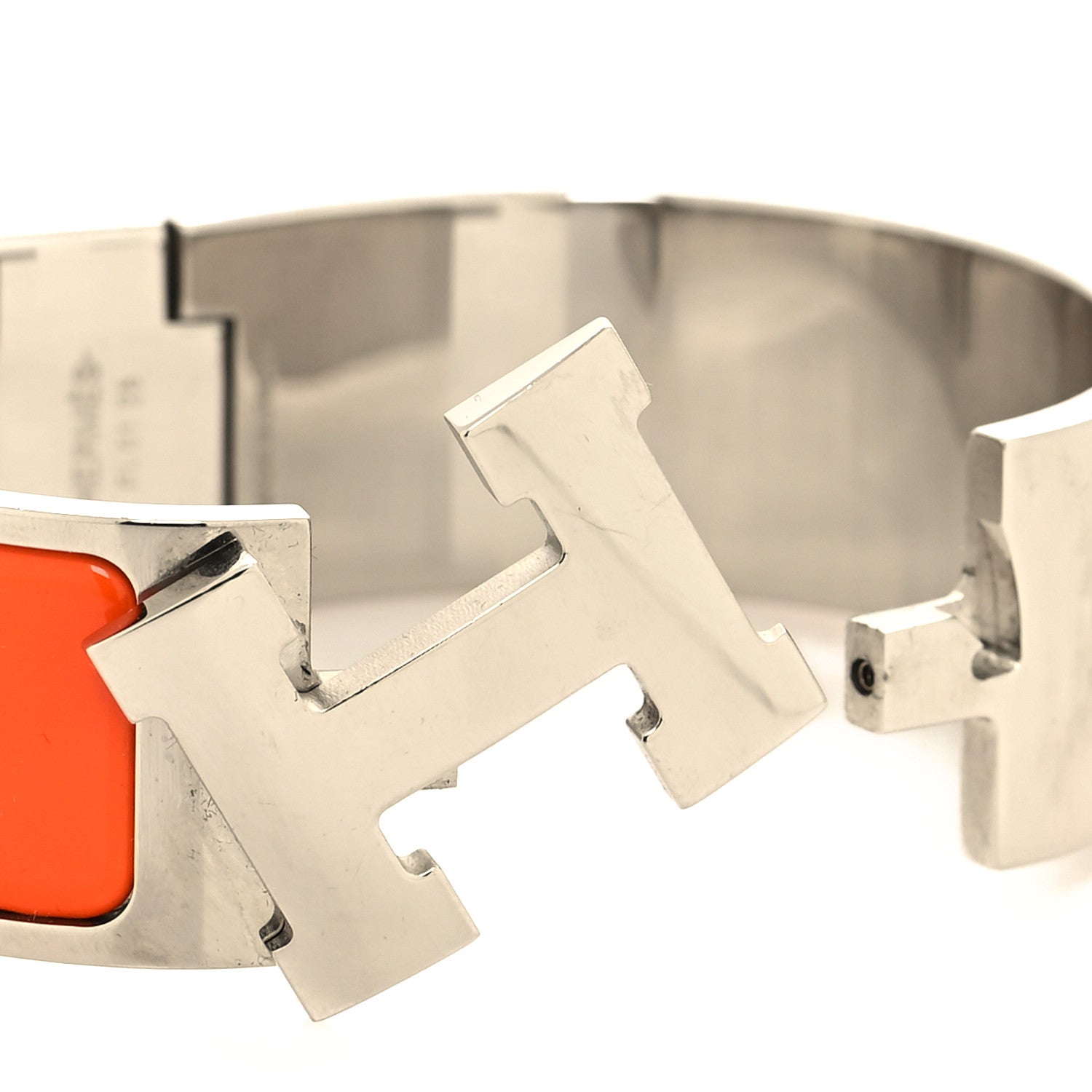 Hermes Enamel Wide Clic Clac H Bracelet PM Orange 4 of 5