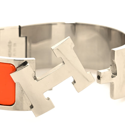 Hermes Enamel Wide Clic Clac H Bracelet PM Orange 4 of 5